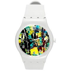 Dance Of Oil Towers 1 1 Round Plastic Sport Watch (M)