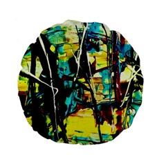 Dance Of Oil Towers 1 1 Standard 15  Premium Flano Round Cushions by bestdesignintheworld