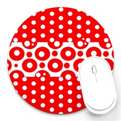 Polka Dots Two Times 10 Round Mousepads by impacteesstreetwearten