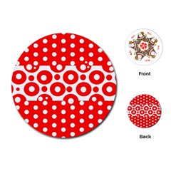 Polka Dots Two Times 10 Playing Cards Single Design (round)