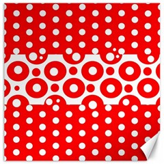 Polka Dots Two Times 10 Canvas 20  X 20  by impacteesstreetwearten