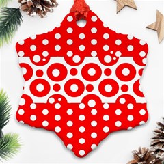 Polka Dots Two Times 10 Ornament (snowflake) by impacteesstreetwearten