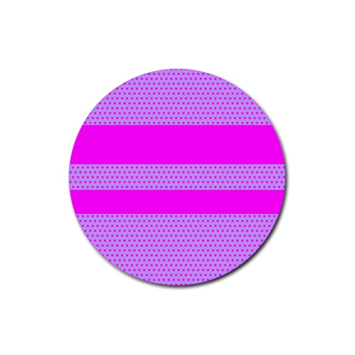 Polka Dots Two Times 12 Rubber Round Coaster (4 pack) 