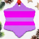 Polka Dots Two Times 12 Ornament (Snowflake) Front