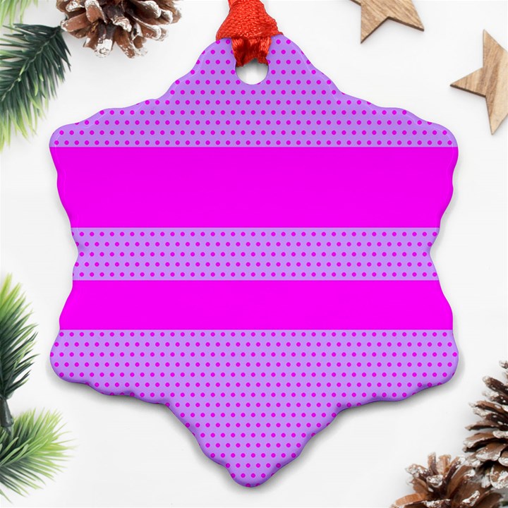 Polka Dots Two Times 12 Ornament (Snowflake)