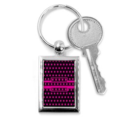 Polka Dots Two Times 8 Black Key Chain (rectangle) by impacteesstreetwearten