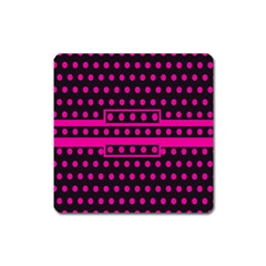 Polka Dots Two Times 8 Black Square Magnet by impacteesstreetwearten