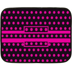 Polka Dots Two Times 8 Black Fleece Blanket (mini)