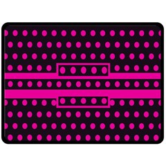 Polka Dots Two Times 8 Black Fleece Blanket (large)  by impacteesstreetwearten