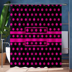 Polka Dots Two Times 8 Black Shower Curtain 60  X 72  (medium)  by impacteesstreetwearten