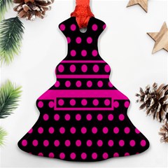 Polka Dots Two Times 8 Black Christmas Tree Ornament (two Sides) by impacteesstreetwearten