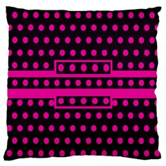 Polka Dots Two Times 8 Black Large Cushion Case (two Sides) by impacteesstreetwearten