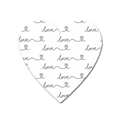 Pattern With Love Words Heart Magnet by Vaneshart