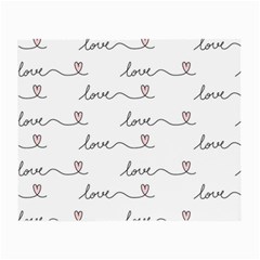 Pattern With Love Words Small Glasses Cloth by Vaneshart