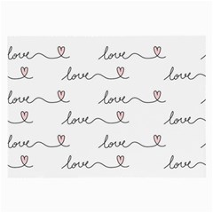 Pattern With Love Words Large Glasses Cloth (2 Sides) by Vaneshart