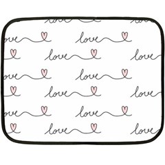 Pattern With Love Words Double Sided Fleece Blanket (mini)  by Vaneshart