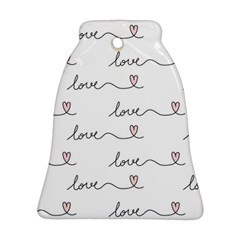 Pattern With Love Words Ornament (bell) by Vaneshart