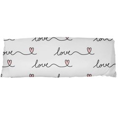 Pattern With Love Words Body Pillow Case Dakimakura (two Sides) by Vaneshart