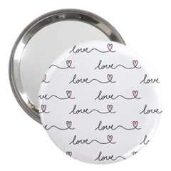 Pattern With Love Words 3  Handbag Mirrors by Vaneshart