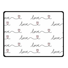 Pattern With Love Words Double Sided Fleece Blanket (small)  by Vaneshart