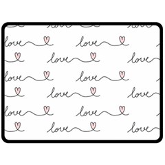 Pattern With Love Words Double Sided Fleece Blanket (large)  by Vaneshart