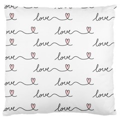 Pattern With Love Words Standard Flano Cushion Case (one Side) by Vaneshart