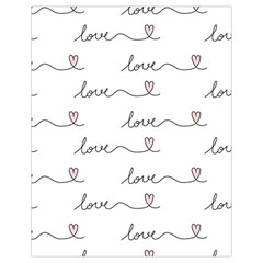 Pattern With Love Words Drawstring Bag (small) by Vaneshart