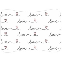 Pattern With Love Words Velour Seat Head Rest Cushion by Vaneshart