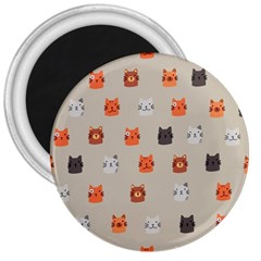 Cat Faces Pattern 3  Magnets