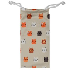 Cat Faces Pattern Jewelry Bag