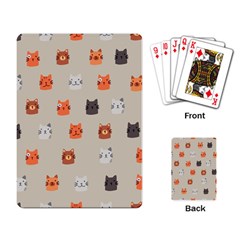 Cat Faces Pattern Playing Cards Single Design (rectangle) by Vaneshart