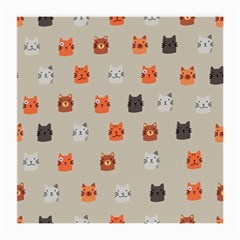 Cat Faces Pattern Medium Glasses Cloth (2 Sides)