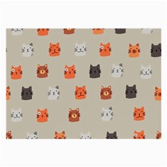 Cat Faces Pattern Large Glasses Cloth