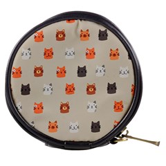 Cat Faces Pattern Mini Makeup Bag