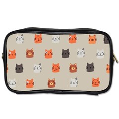 Cat Faces Pattern Toiletries Bag (Two Sides)