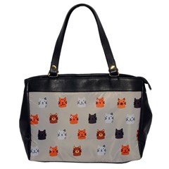 Cat Faces Pattern Oversize Office Handbag