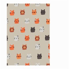 Cat Faces Pattern Small Garden Flag (two Sides) by Vaneshart