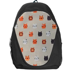 Cat Faces Pattern Backpack Bag by Vaneshart