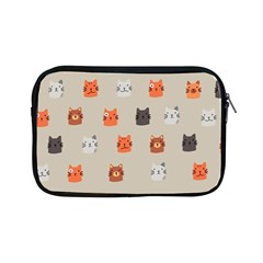 Cat Faces Pattern Apple Ipad Mini Zipper Cases by Vaneshart