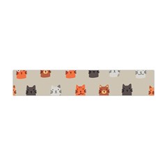 Cat Faces Pattern Flano Scarf (Mini)