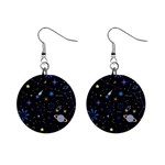 Starry Night  Space Constellations  Stars  Galaxy  Universe Graphic  Illustration Mini Button Earrings Front