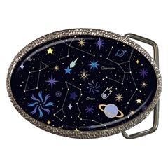 Starry Night  Space Constellations  Stars  Galaxy  Universe Graphic  Illustration Belt Buckles by Vaneshart