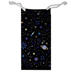 Starry Night  Space Constellations  Stars  Galaxy  Universe Graphic  Illustration Jewelry Bag by Vaneshart