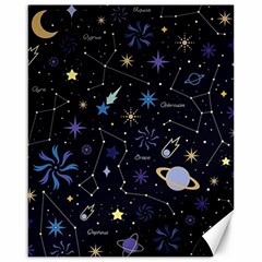 Starry Night  Space Constellations  Stars  Galaxy  Universe Graphic  Illustration Canvas 16  X 20  by Vaneshart