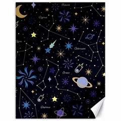 Starry Night  Space Constellations  Stars  Galaxy  Universe Graphic  Illustration Canvas 18  X 24  by Vaneshart