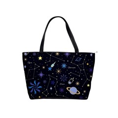 Starry Night  Space Constellations  Stars  Galaxy  Universe Graphic  Illustration Classic Shoulder Handbag by Vaneshart