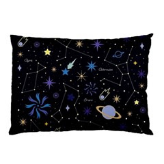 Starry Night  Space Constellations  Stars  Galaxy  Universe Graphic  Illustration Pillow Case (two Sides) by Vaneshart