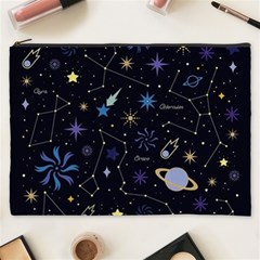 Starry Night  Space Constellations  Stars  Galaxy  Universe Graphic  Illustration Cosmetic Bag (xxxl) by Vaneshart