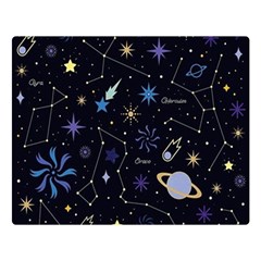 Starry Night  Space Constellations  Stars  Galaxy  Universe Graphic  Illustration Double Sided Flano Blanket (large)  by Vaneshart