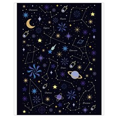 Starry Night  Space Constellations  Stars  Galaxy  Universe Graphic  Illustration Drawstring Bag (small) by Vaneshart